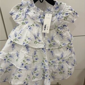 Floral White Kids Top